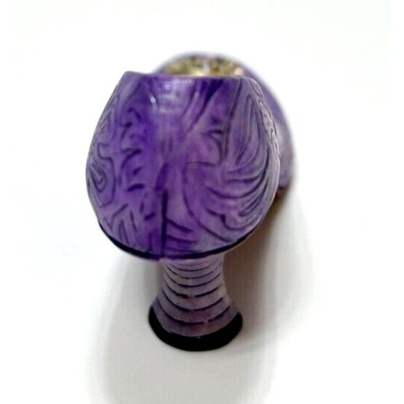 Just The Right Shoe Jewelled Plum by Lorraine Vail, VTG Purple Mini Heel Decor - Picture 5 of 8